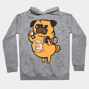 Bread Roll Pug Abs Hoodie